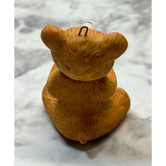 Vintage Cinnamon Bear Christmas Tree Ornament Hallmark 1990 Holding Tree #8 - Picture 2 of 7